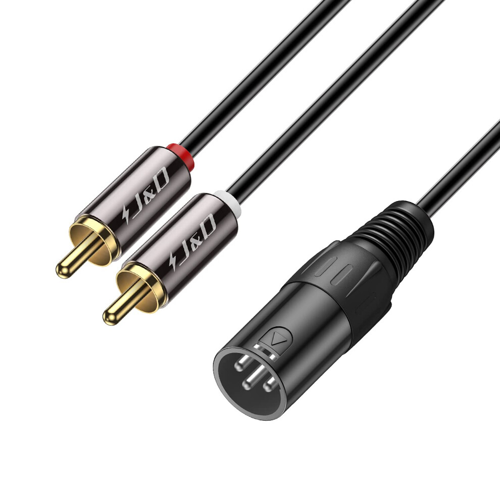 Xlr To 2 Rca Y Splitter Patch Cable, Pvc Shelled Unbalanced Dual Rca Male To Xlr Male Stereo Audio Interconnect Cable Adapter For Speaker Condenser 843798141599
