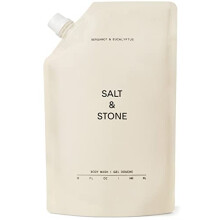 Salt & Stone Antioxidant-Rijke Body Wash Navulpak - Bergamot & Hinoki | Reinig, Voed & Verzacht Huid met Niacinamide & Hyaluronzuur | Vrij Fr
