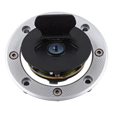 Gas Tank Cap, Aluminum Gas Fuel Tank Cap Cover With 2 Keys Compatible with Su-zuki GSX-R600, GSX-R750, GSX-R1000, Hayabusa GSXR1300, TL1000S, TL1000R,