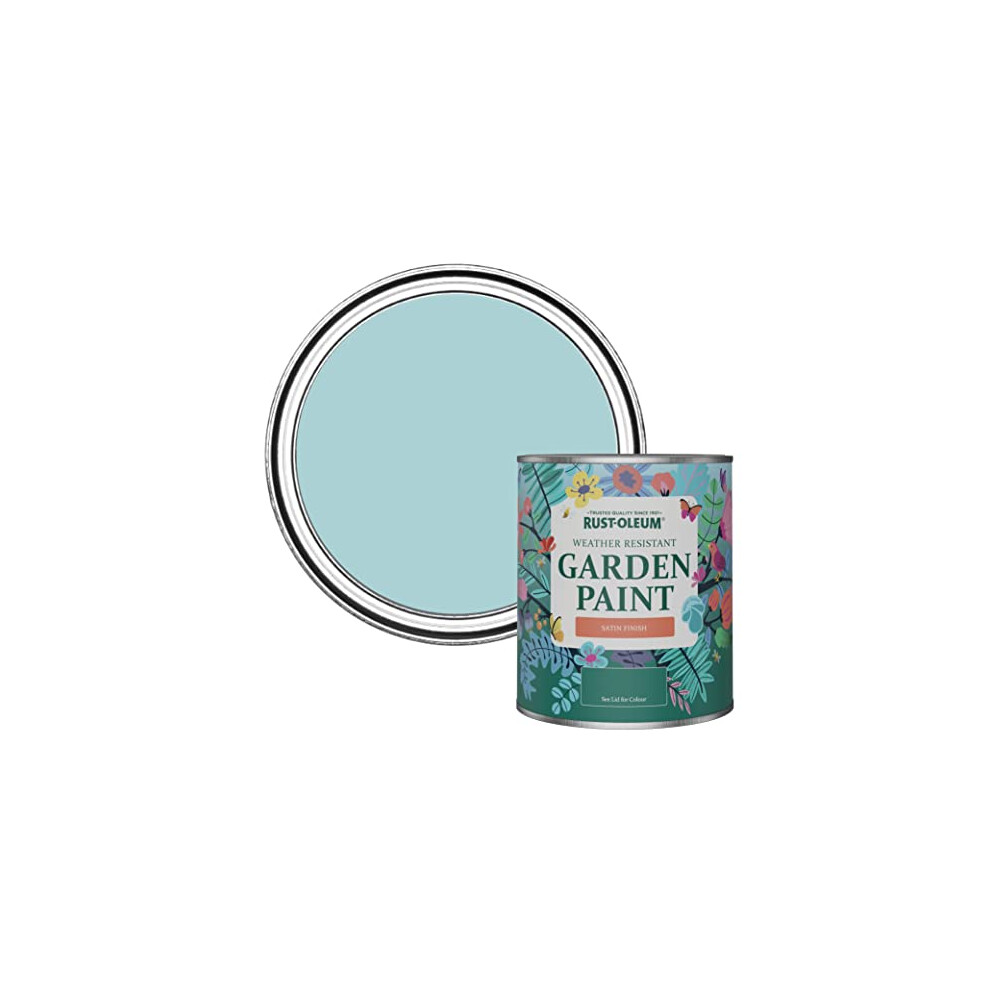 Blue Mould-Resistant Garden Paint In Satin Finish - Little Cyclades 750ml Fence Paint, Shed Paint