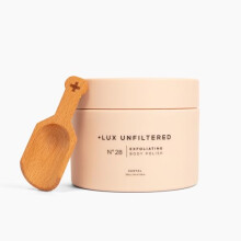 + Lux Unfiltered N28 Exfoliërende Lichaamspeeling in Santal, Hydraterende Suikerscrub, Glutenvrij, Vegan + Dierproefvrij