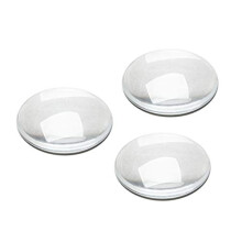 20Pcs Crystal Clear Round Cabochon Flat Back Glass Dome Tile Jewellery Making,30mm