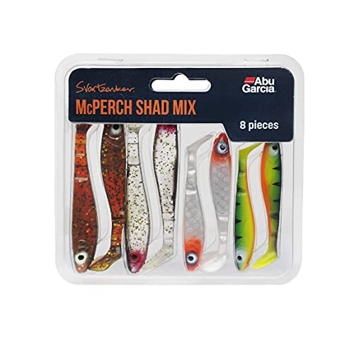 Abu Garcia Svartzonker McPerch Shad Mix - Perch Fishing Paddle Tail lures, assorted
