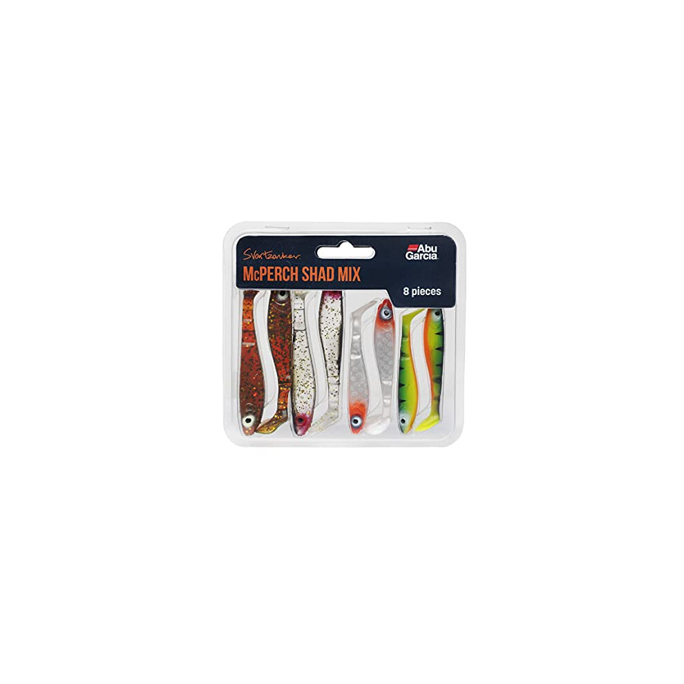 Abu Garcia Svartzonker Mcperch Shad Mix - Perch Fishing Paddle Tail Lures, Assorted