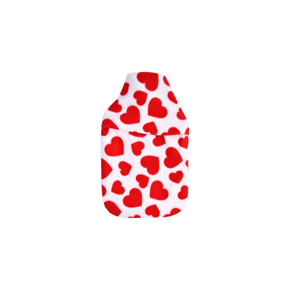 Vagabond Bags Ltd Vagabond Bags Red Hearts 2 Litre Hot Water Bottle And Cover