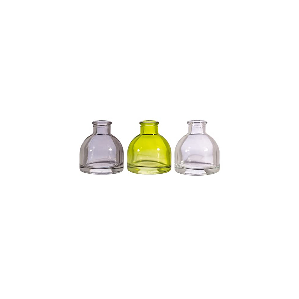 Grey & Green Mini Bud Vases - Set Of 3