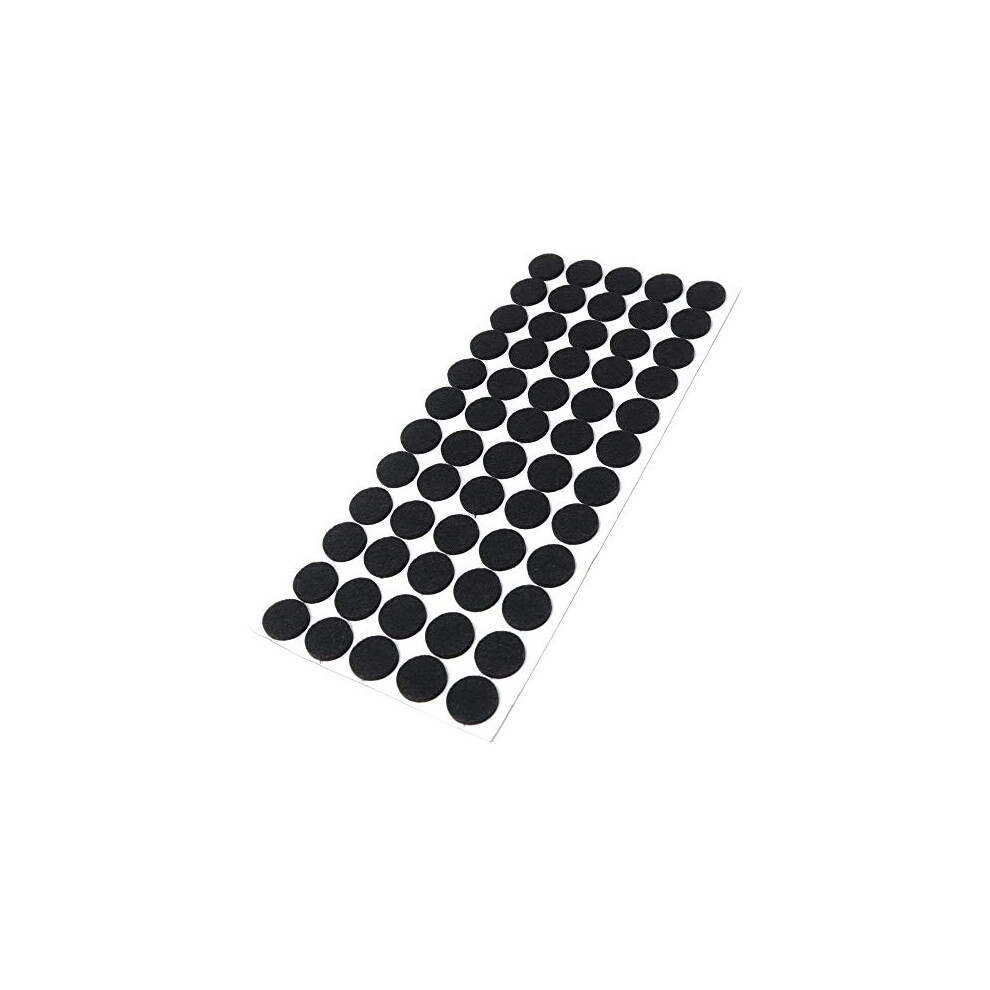 Adsamm / 60 x self-adhesive felt pads/Black/ø 0.79'' (ø 20 mm) / round / 0.138'' / 3.5 mm thick stick-on furniture felt glides/Furniture & Chair