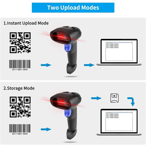 Wireless 2D Barcode Scanner - Handheld Bar Code Reader Scan QR PDF417 DataMatrix Maxicode for PC Computer NSL8 1