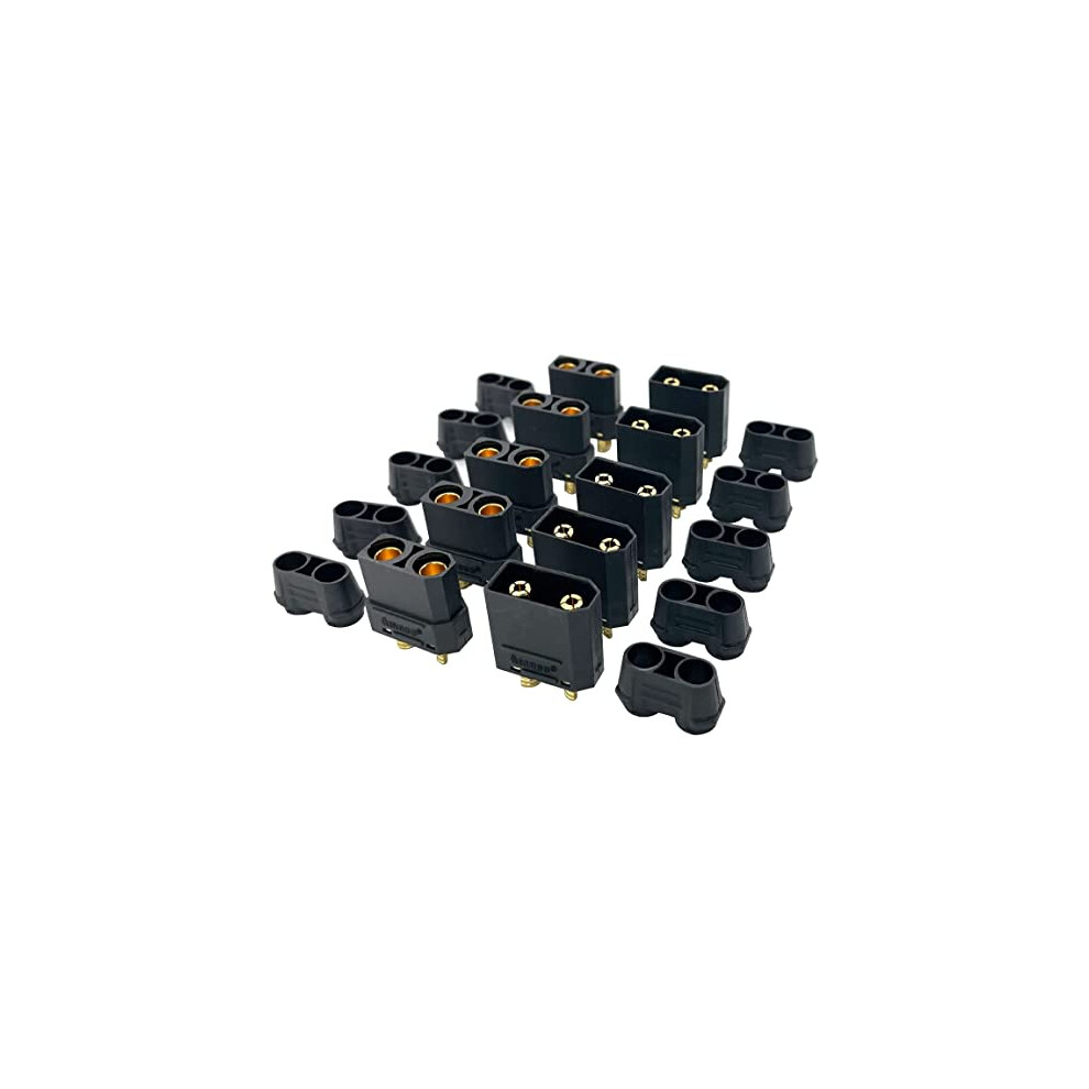 5Pair Black Amass Xt90 Xt-90 Male Female Bullet Connectors Power Plug With Heat Shrink For Rc Lipo Battery Motor 5714405919779