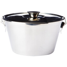 - 651620 - Stainless Steel Flan Mould With Lid And Clip Closure, 20 Cm