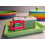 Hand Painted Rainbow Stripe Green Ceramic Butter Dish with Lid 3