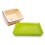 Hand Painted Rainbow Stripe Green Ceramic Butter Dish with Lid 5