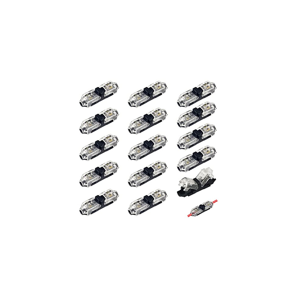 15 Pcs 1 Pin 1 Way Low Voltage Wire Connector Universal Compact Wire I Type Connectors No Wire-Stripping Required (I Type 1 Way) 700713396888