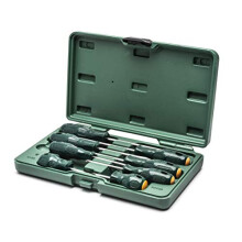 ST09306SJ 8-Piece Screwdriver Set, Slotted and Phillips, with Ergonomic Handles and Durable Polyurethane Carrying Case