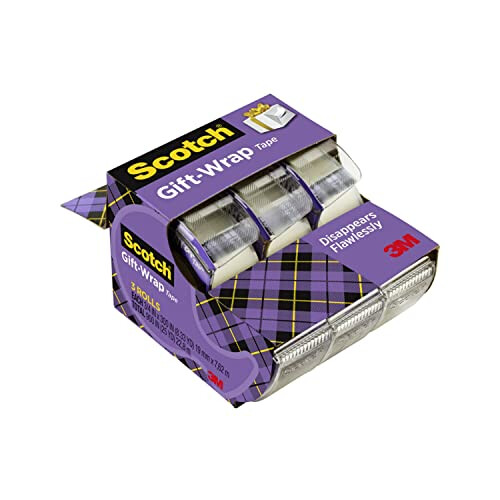 Scotch 19 mm x 16.5 m Gift Wrap Tape 3 Dispenser