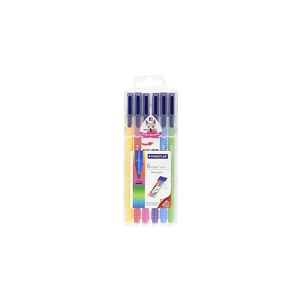 Triplus Colour Pens - Assorted Colour (Pack of 6)