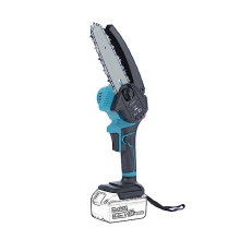 KATSU FIT-BAT 21V Brushless Cordless Chainsaw 6 Inch with Extra Chain and Manual Oil Pump, for Garden Tree Branches Pruning Wood Cutting, No Battery