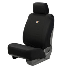 Carhartt Universal Nylon Duck Canvas Fitted Bucket Seat Cover, Hållbar Sitskydd med Rain Defender, Enkelsits, Svart