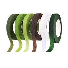 Florist Tape，6 Rolls Dark Green Floral Tape Flower Tape Floral Stem Wrap Tape Bouquet Tape 90 Feet/Roll (6 Pieces Multicolor)