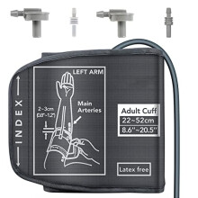 Extra Large Blood Pressure Cuff, Blood Pressure Monitor Extra Large Cuff Includes 4 Universal Interface, Adjustable XL Blood Pressure Cuff for 22-52cm