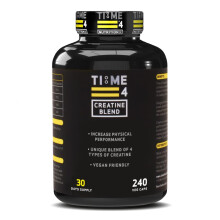 Time 4 Creatine Blend - 240 Creatine Capsules Not Creatine Tablets, 30 Day Supply, Unique Blend Of 4 Types Of Creatine, 6000mg Per Daily Serving