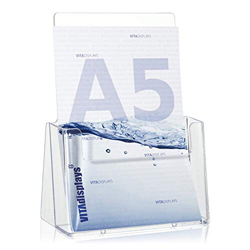 Table Leaflet Holder DIN A5 Transparent Pack of 2 2