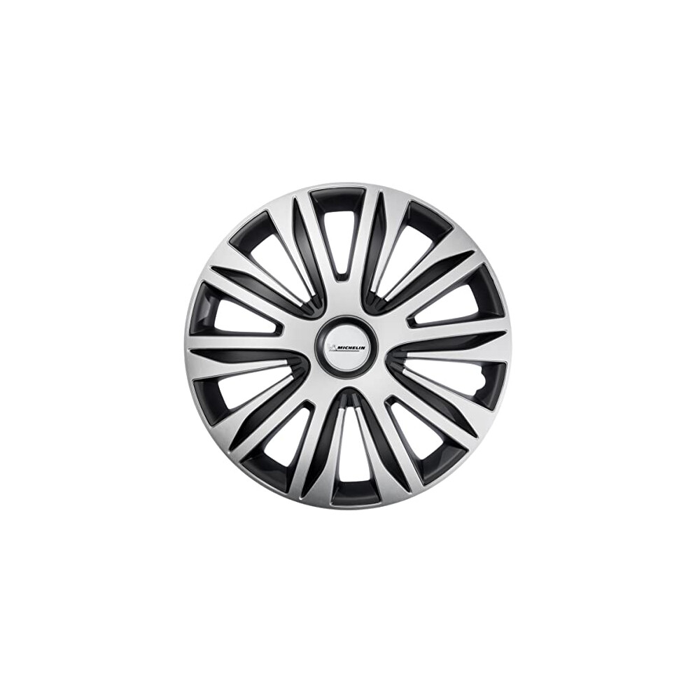 Alice Hubcap 14 Inch Universal Wheel Trims Set of 4 for Cars ABS Plastic Black/Silver