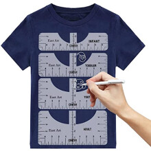 Upgrade 4 Pack Tshirt Ruler Guide, T Shirt Alignment Tools to Center Designs, HTV Vinyl and Heat Press Craft for Adult Youth Toddler Infant