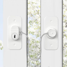 Window Locks for UPVC Windows, 2 Packs Window Safety Locks No Drilling Window Restrictor for UPVC, Window Locks Child Safety with Key, Pet Child Locks