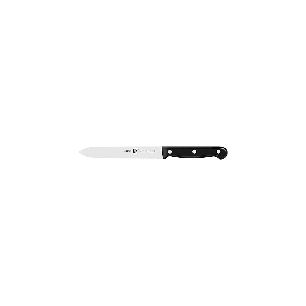 1002163 Utility Knife, Blade length: 13 cm, Serrated blade, Special stainless steel/Plastic handle, Twin Chef, Silver/Black