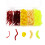 250pcs Fishing Lures Soft Plastic Earthworm Corn And Maggot Shape Fishing Lures Soft Bait Shad Fishing Lures Artificial Lifelike Maggot for Freshwater 1