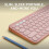 Logitech Pebble Keys 2 K380s - QWERTY US International Layout, Rose 2