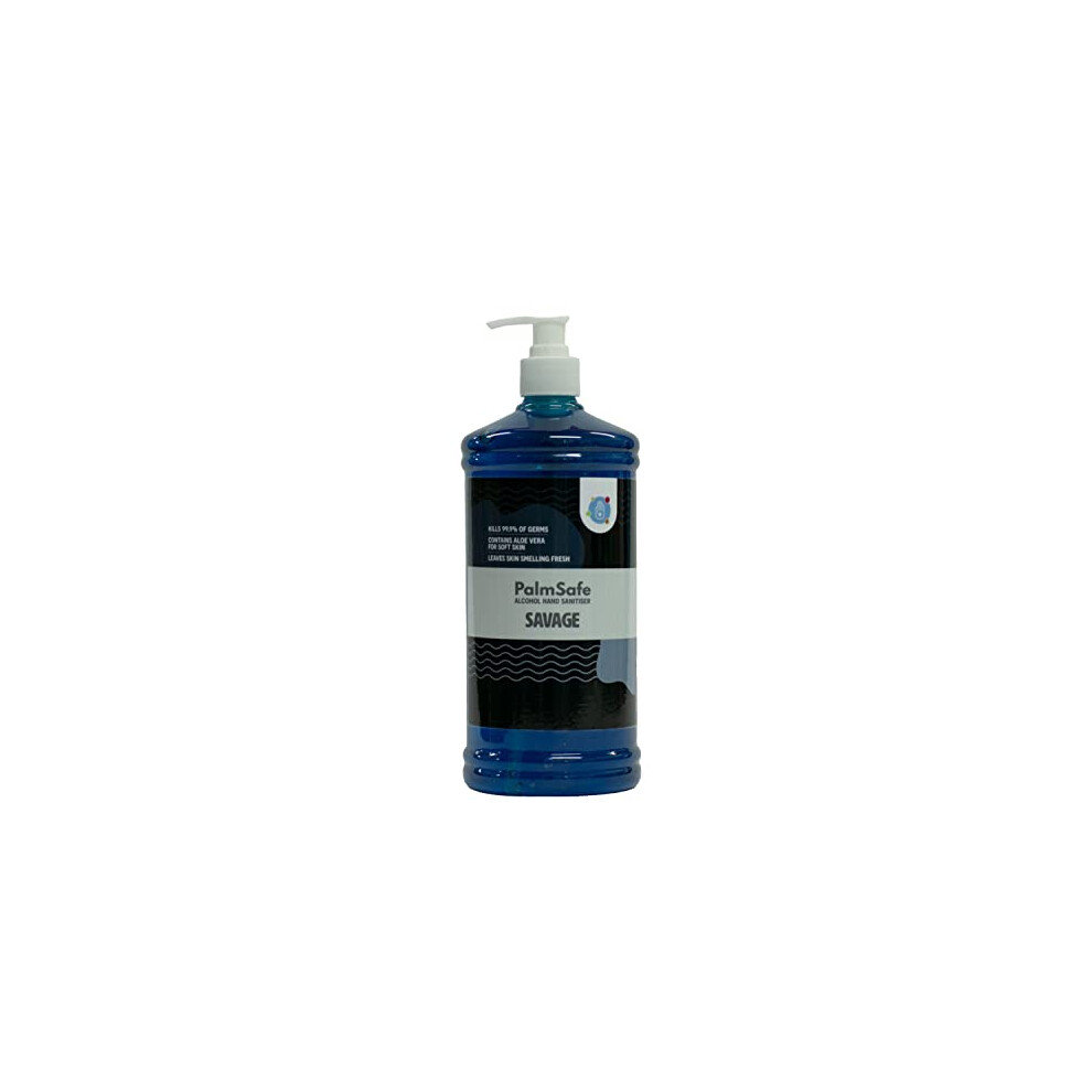 Palmsafe Palm Safe Savage Alcohol Hand Sanitiser 1 Litre Pump Bottle