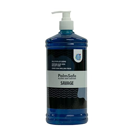 Palm Safe Savage Alcohol Hand Sanitiser 1 Litre Pump Bottle on OnBuy