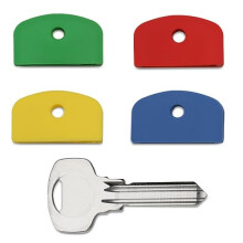 Set of 12 Coloured Large Square Headed Identifying Key caps for Yale Keys