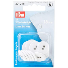 Buttons, White, 28'' 18 mm