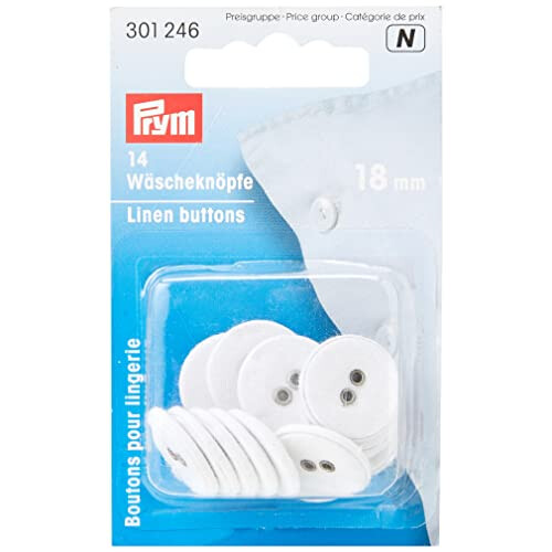 Prym Buttons, White, 28'' 18 mm