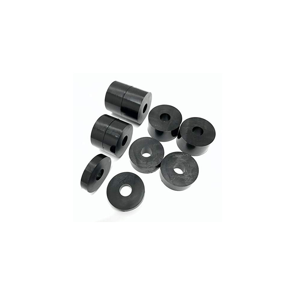 8Mm (M8) Nylon Spacers Standoff Washers (10 Pack) 4 X 15Mm, 4 X 10Mm, 2 X 5Mm - Black 7437505489420