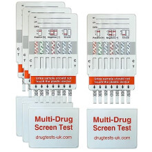 4 x 7-in-1 Rapid Drug Test Dip Cards | Professional Urine Drug Tests Kit | Test for Cocaine, Opiates, Methadone, Amphetamines, Cannabis, Ecstasy &