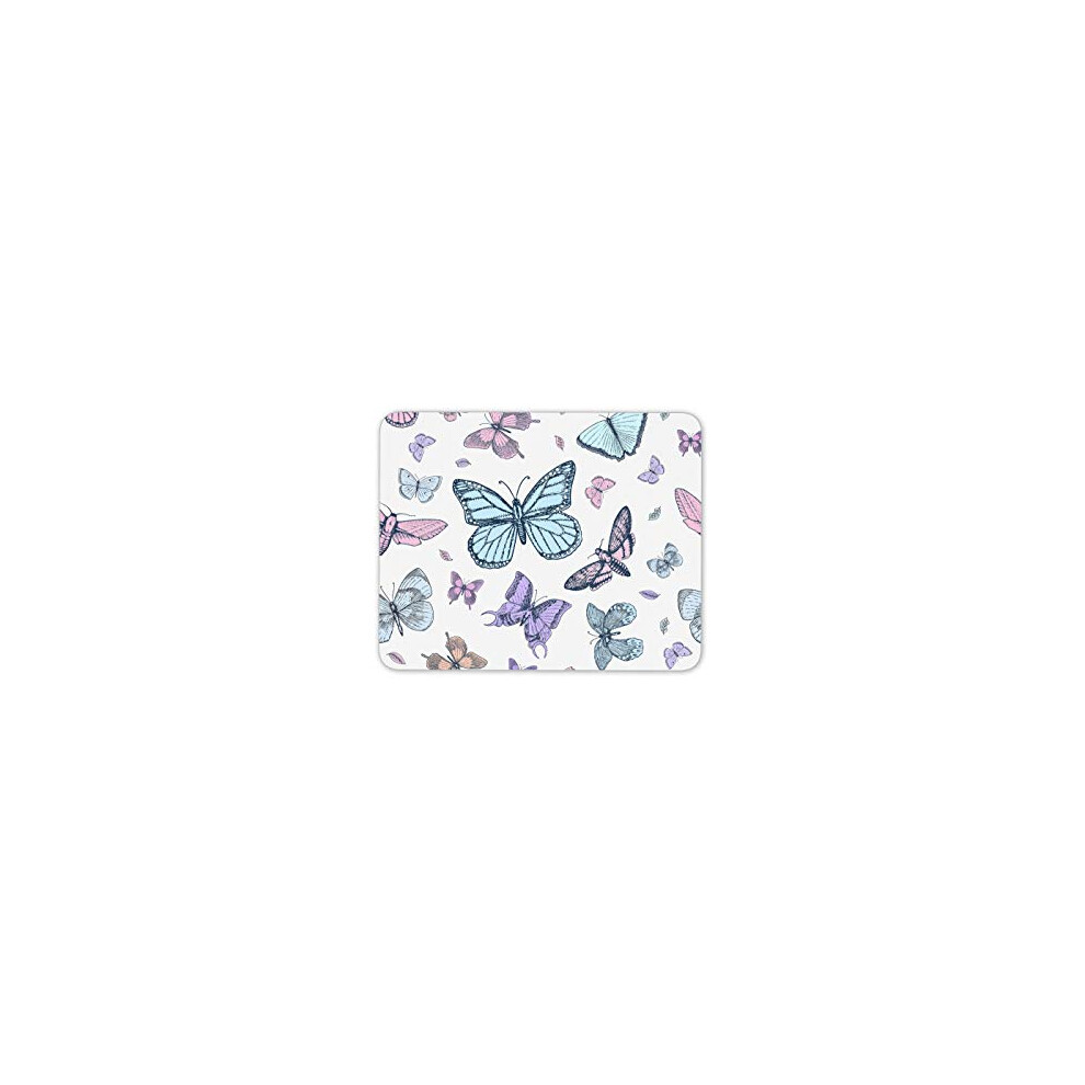 Butterfly Moth Vintage Pastel Mouse Mat Pad - Entomology Computer Pc #14721 7625829564651