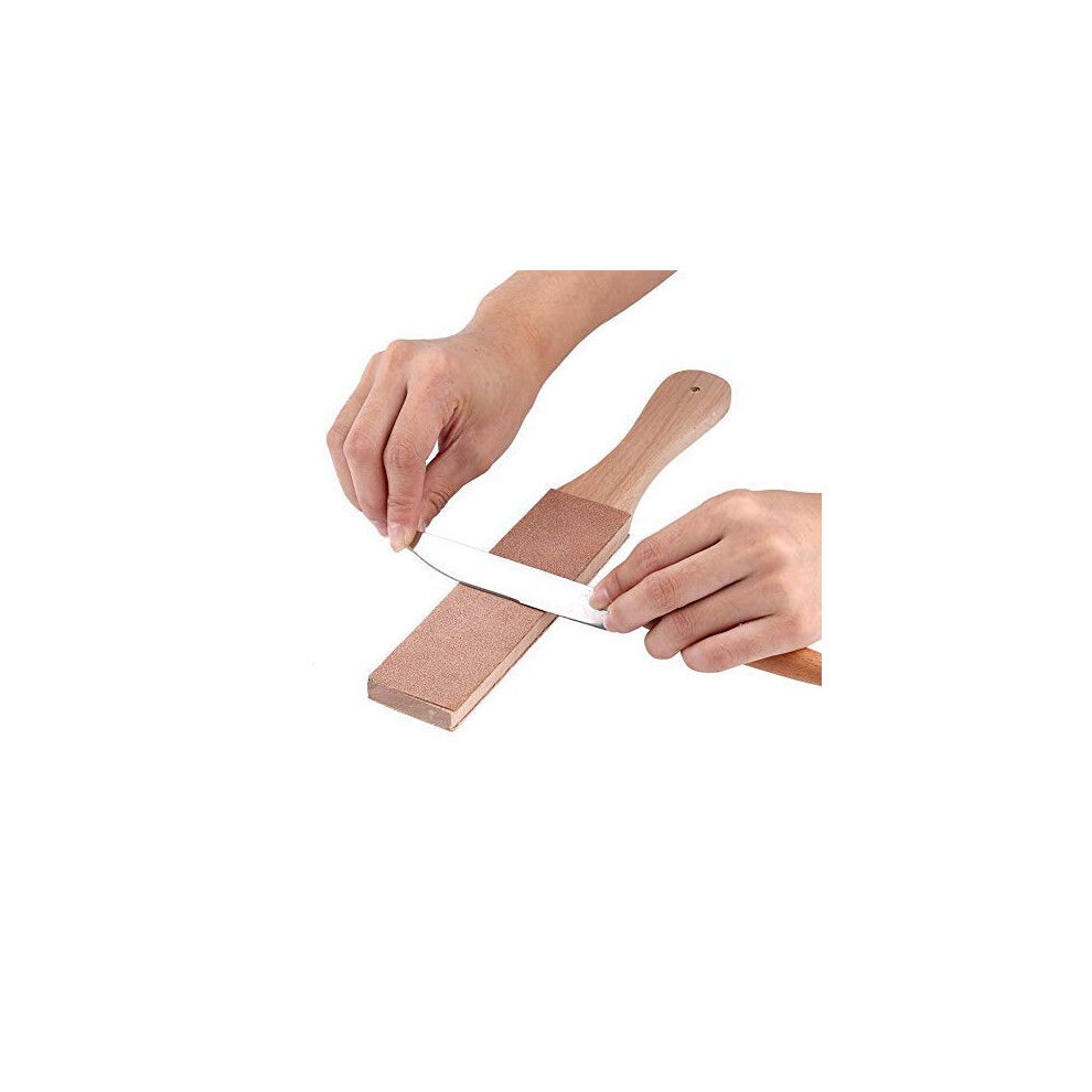 Leather Honing Strop, Double Sided Leather Polish Sharpening Strop For Kitchen Knives Dagger Hunting Fishing Knives Razors 781593069277