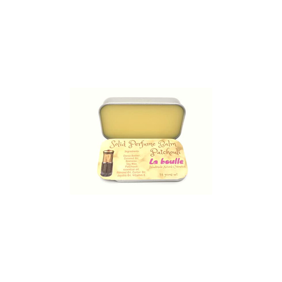 La Boulle Patchouli Solid Natural Perfume Balm. For Sensitive Skin. Handmade Natural Cosmetics. Vegan. Essential Oils. Made In Uk.