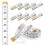 12 Piece White Measuring Tape, Tailor Cloth Ruler, for Measuring Body Width, DIY Clothing, Making Cosplay Clothing 1