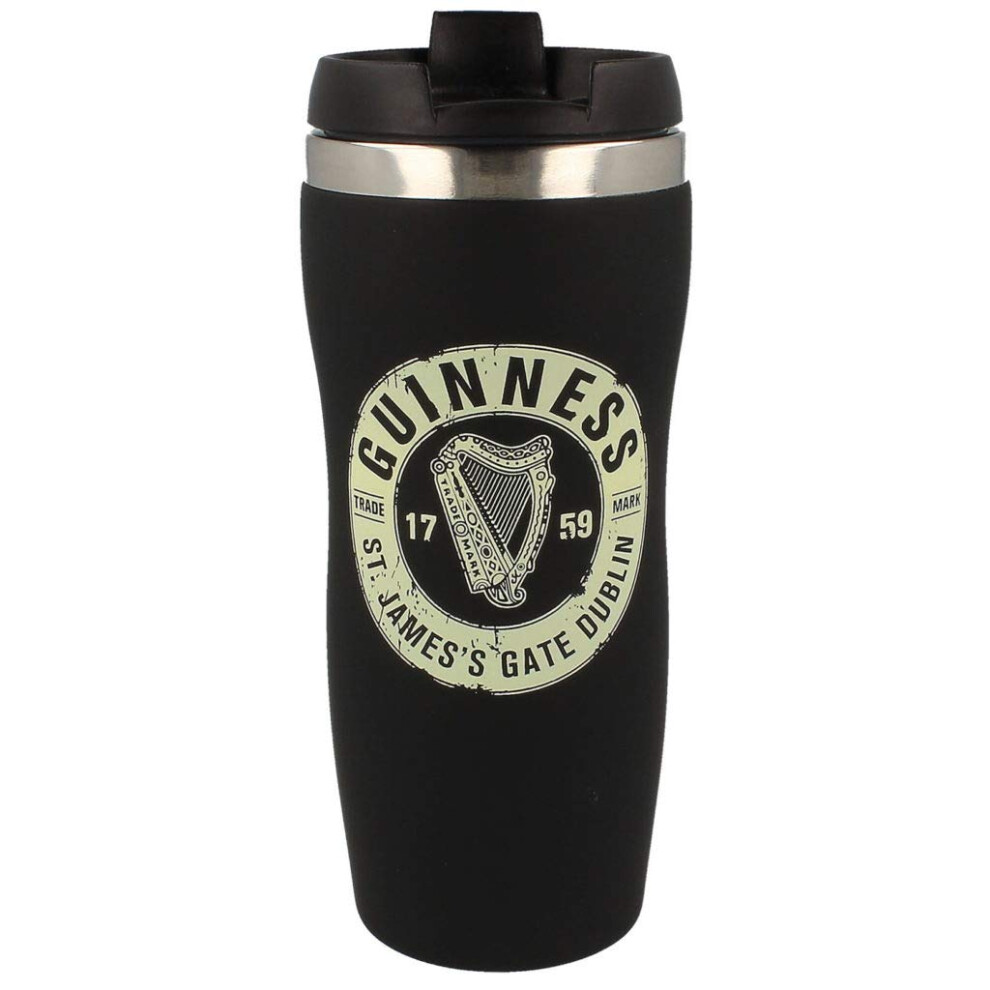Bottle Top Travel Mug Tumbler with St James's Gate Design (300ml)