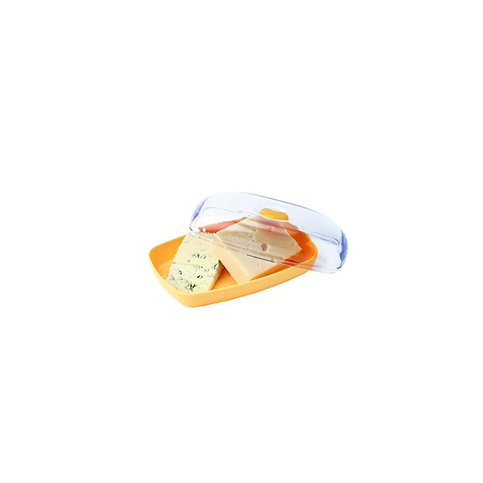 Joie Kitchen Gadgets Joie 31072 Plastic Fresh Flip Cheese Saver Pod, 18.39X12.7x7 Cm,16 Oz Yellow