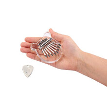 8 Key Mini Kalimba Acrylic Transparent Finger Thumb Piano for Beginners Kids Adult Professional Bear Ears Shape