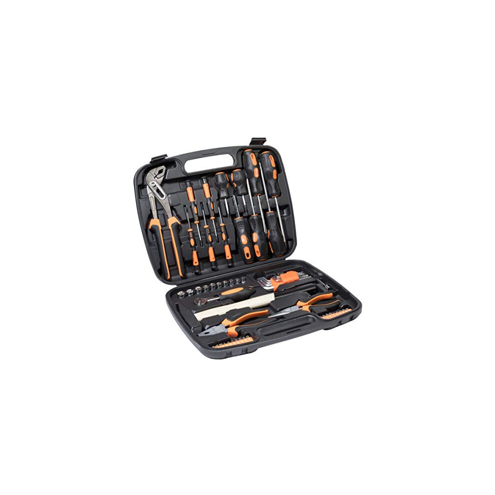 Filled Tool Box, 57-Piece Tool Set, Tool Box, Tool Box Including Screwdriver Bits, Hammer, Pliers, Screwdriver For Household, Garage & Workshop 4251415757232