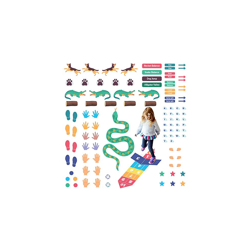 Photos - Educational Toy Sensory Path Decals For Floor & Wall | 126 Educational And Interactive Stickers For Kids | Sensory Walk Decals | Sensory Sti
