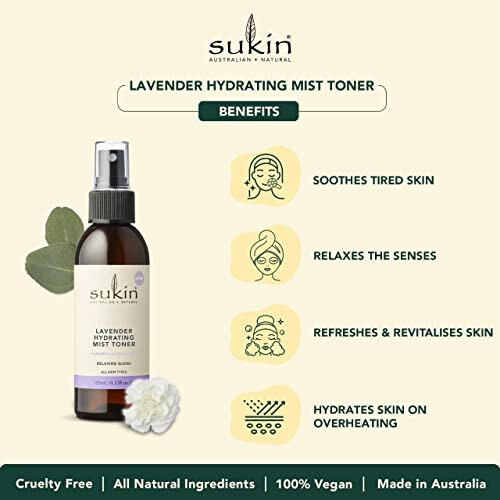 Sukin Lavender Mist Toner, 125 ml, 1009388 2