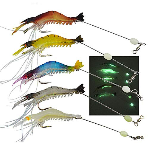 Artificial Shrimp Bait, Fishing Lures, Fishing Lures Shape Luminous Bionic Shrimp for Outdoor Fishing, Fishing Lures Soft with Hook Fishing Hook - 5